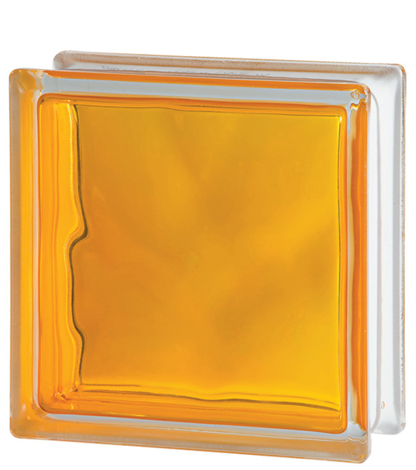 bloque de vidrio amarillo
